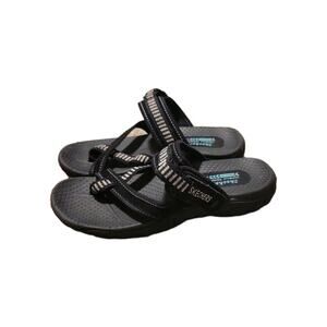 Sketchers Outdoor Lifestyle Reggae Strap Sandals BLK Womens Sz 6.5 Summer Wear